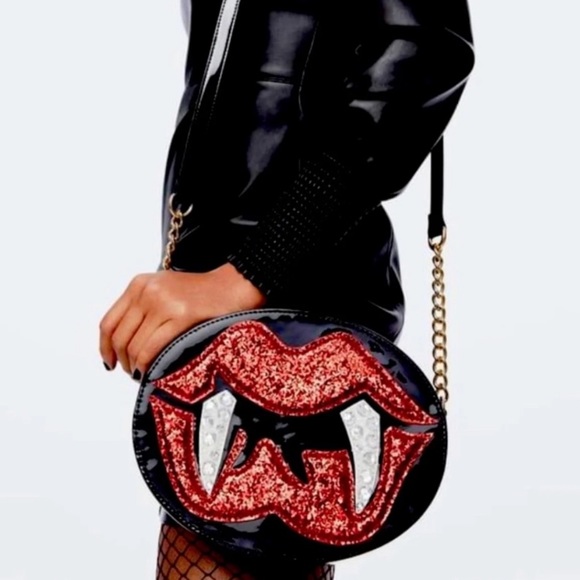 Betsey Johnson Handbags - Betsey Johnson Glampire Patent Leather Crossbody Bag